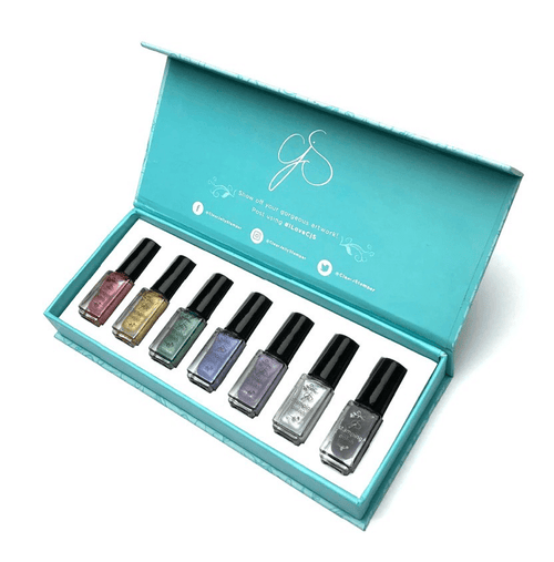 Kit vernis holo 7 couleurs - Ongles Elaine Lemay