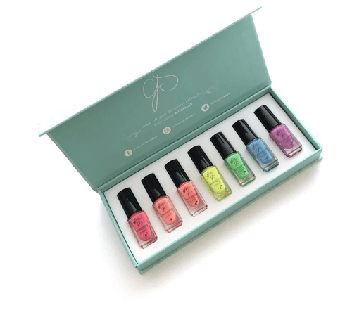 Kit vernis Néon 7 couleurs - Ongles Elaine Lemay