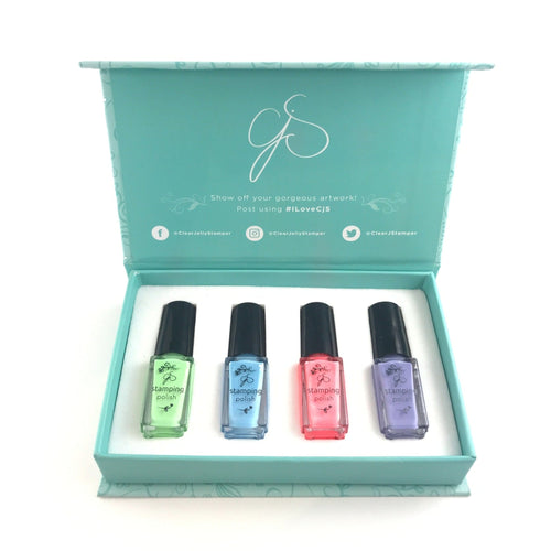 Kit vernis stamping Hop into Spring (4couleurs) - Ongles Elaine Lemay