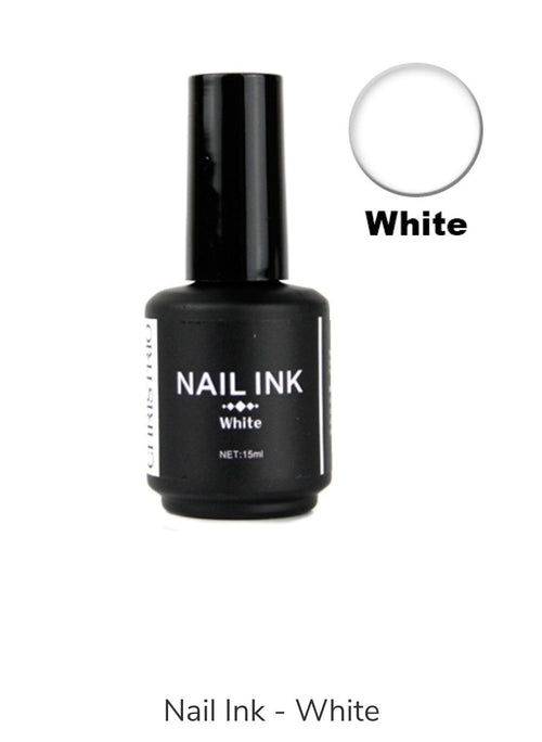 Nail ink Christrio blanc - Ongles Elaine Lemay