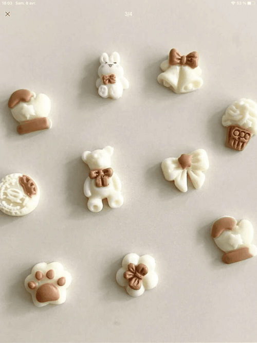 Objets cutes 3D (paquet de 20) - Ongles Elaine Lemay