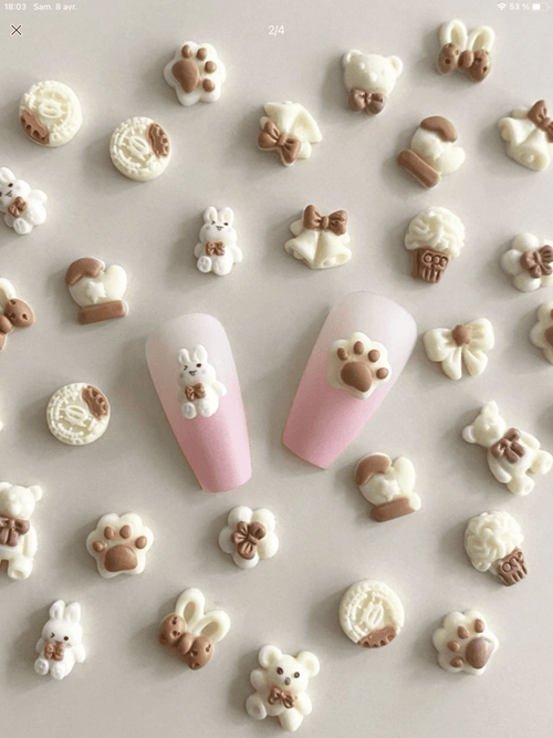 Objets cutes 3D (paquet de 20) - Ongles Elaine Lemay