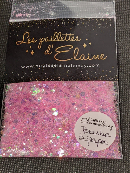 Paillettes Collection La Pastel Barbe à Papa - Ongles Elaine Lemay
