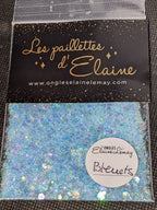 Paillettes Collection La Pastel Bleuets - Ongles Elaine Lemay
