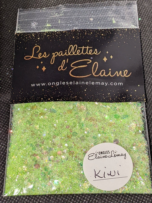 Paillettes Collection La Pastel Kiwi - Ongles Elaine Lemay