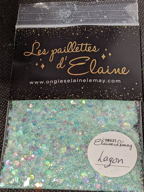 Paillettes Collection La Pastel Lagon - Ongles Elaine Lemay