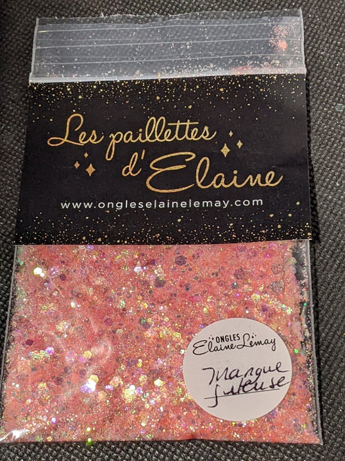 Paillettes Collection La Pastel Mangue Juteuse - Ongles Elaine Lemay