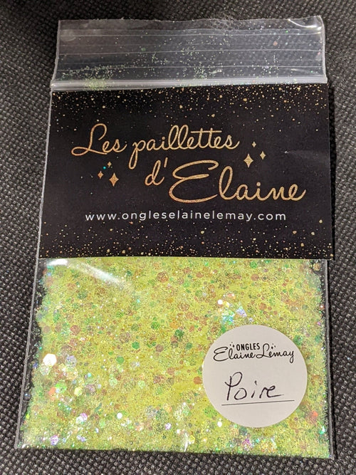 Paillettes Collection La Pastel Poire - Ongles Elaine Lemay