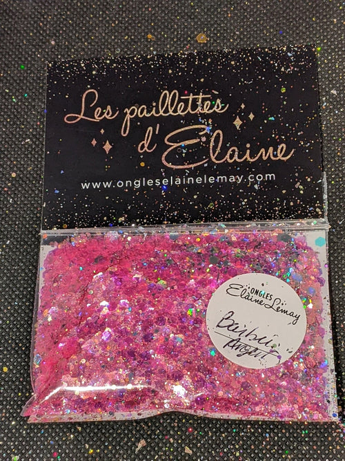 Paillettes Collection L'Éclatante Barbie Argent - Ongles Elaine Lemay