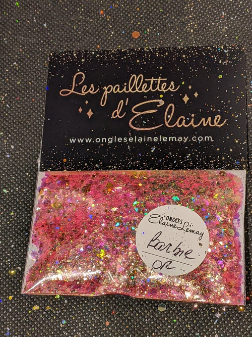 Paillettes Collection L'Éclatante Barbie Or - Ongles Elaine Lemay