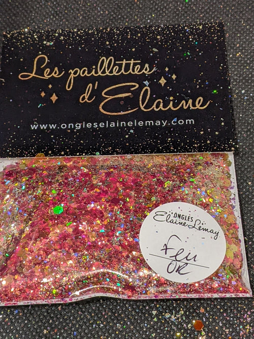 Paillettes Collection L'Éclatante Feu Or - Ongles Elaine Lemay