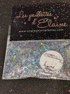 Paillettes Collection L'Éclatante Lune Argent - Ongles Elaine Lemay