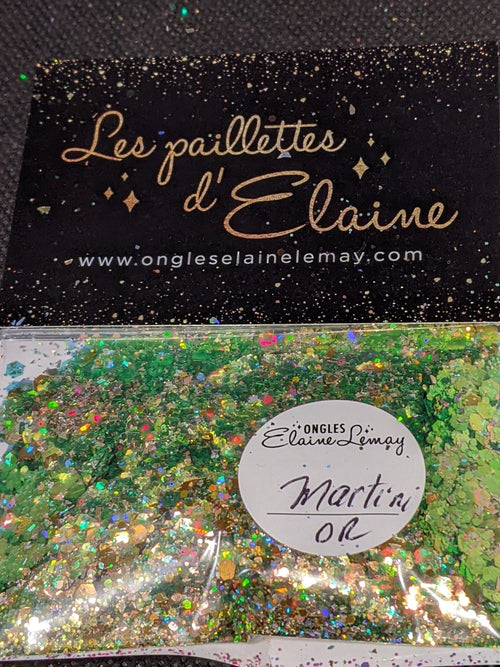 Paillettes Collection L'Éclatante Martini Or - Ongles Elaine Lemay