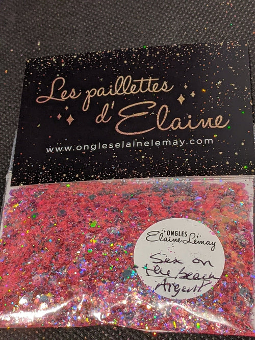 Paillettes Collection L'Éclatante Sex on the Beach Argent - Ongles Elaine Lemay