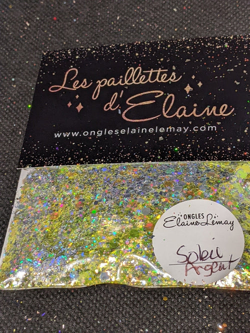 Paillettes Collection L'Éclatante Soleil Argent - Ongles Elaine Lemay