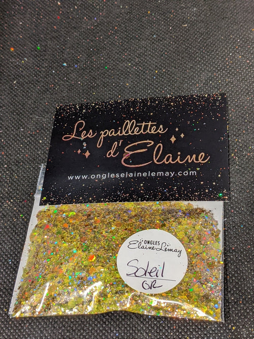 Paillettes Collection L'Éclatante Soleil Or - Ongles Elaine Lemay