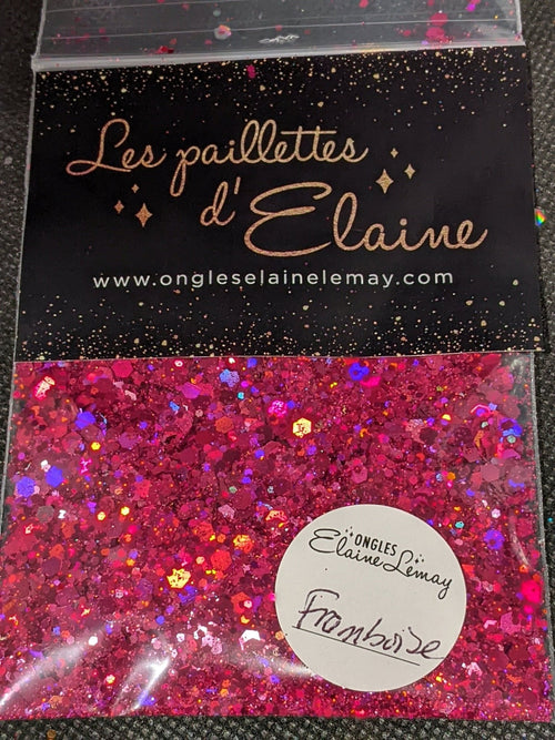 Paillettes Collection L'holographique Framboise - Ongles Elaine Lemay