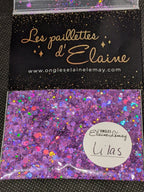 Paillettes Collection L'holographique Lilas - Ongles Elaine Lemay