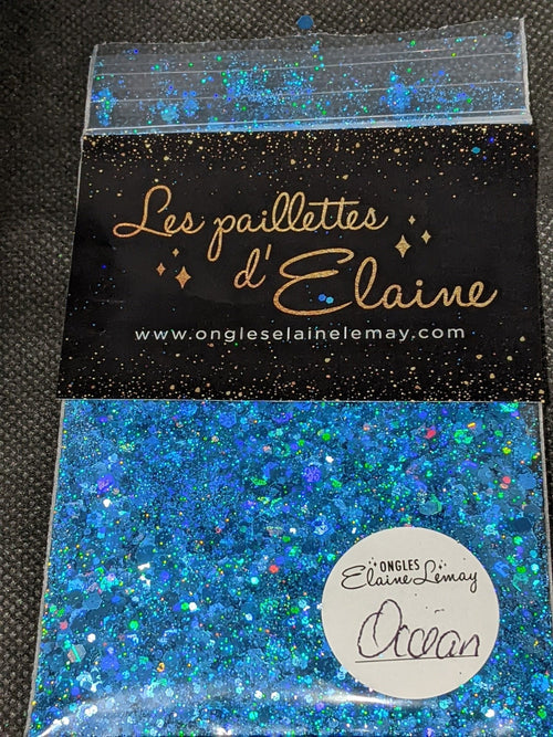 Paillettes Collection L'holographique Océan - Ongles Elaine Lemay