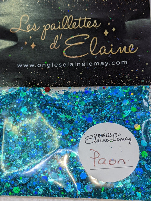 Paillettes Collection L'holographique Paon - Ongles Elaine Lemay