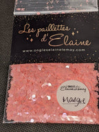 Paillettes Collection Macarons Mangue - Ongles Elaine Lemay