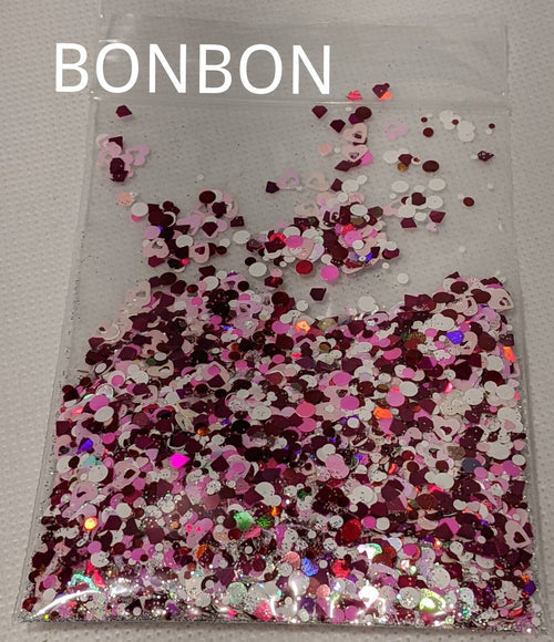 Paillettes Collection St Valentin Bonbon - Ongles Elaine Lemay