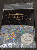 Paillettes Étoiles Argentées Holo - Ongles Elaine Lemay