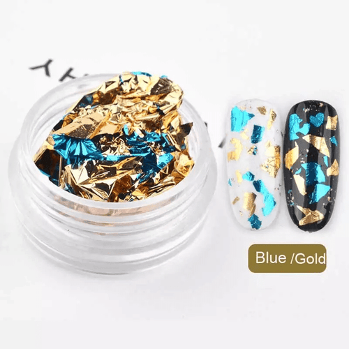 Papier d'or de couleur - Ongles Elaine Lemay