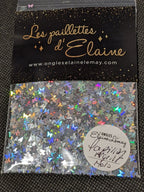 Papillon argent Holo - Ongles Elaine Lemay