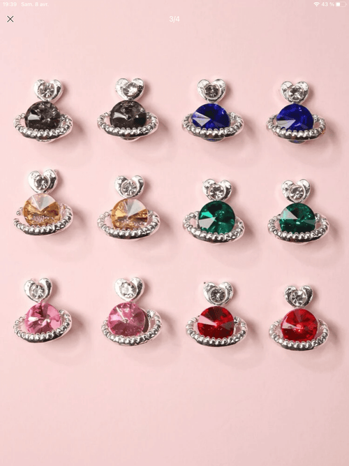 Planètes multicolores (paquet de 12) - Ongles Elaine Lemay