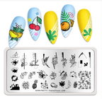 Plaque de stamping Born Pretty Tropical Punch L008 - Ongles Elaine Lemay