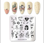 Plaque de stamping petite ND-218 - Ongles Elaine Lemay