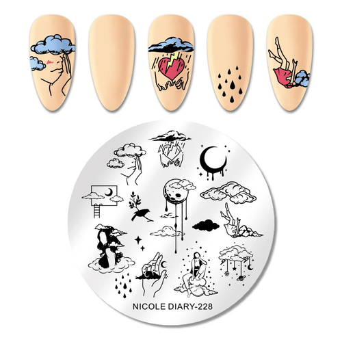 Plaque de stamping petite ND-228 - Ongles Elaine Lemay