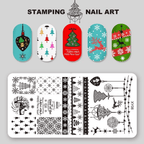 Plaque stamping XY-06 de Noel - Ongles Elaine Lemay