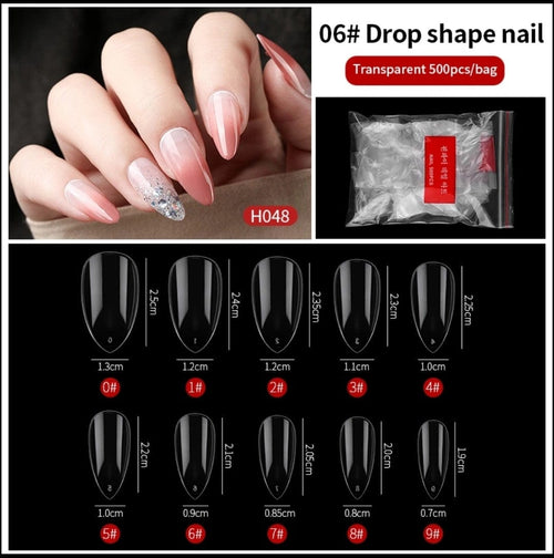 Prothèses pour ongles prêts à coller pqt de 500 (différents modèles) - Ongles Elaine Lemay