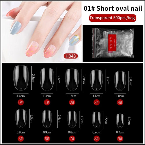 Prothèses pour ongles prêts à coller pqt de 500 (différents modèles) - Ongles Elaine Lemay