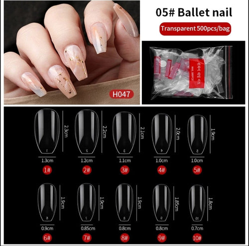 Prothèses pour ongles prêts à coller pqt de 500 (différents modèles) - Ongles Elaine Lemay