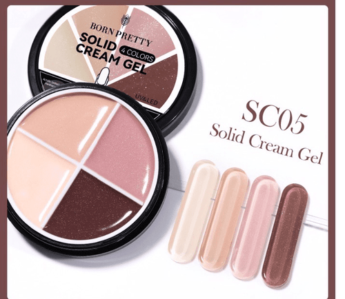 Solid cream gel 4 couleurs 5 - Ongles Elaine Lemay