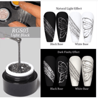 Spider gel reflextive 03 noir argenté - Ongles Elaine Lemay