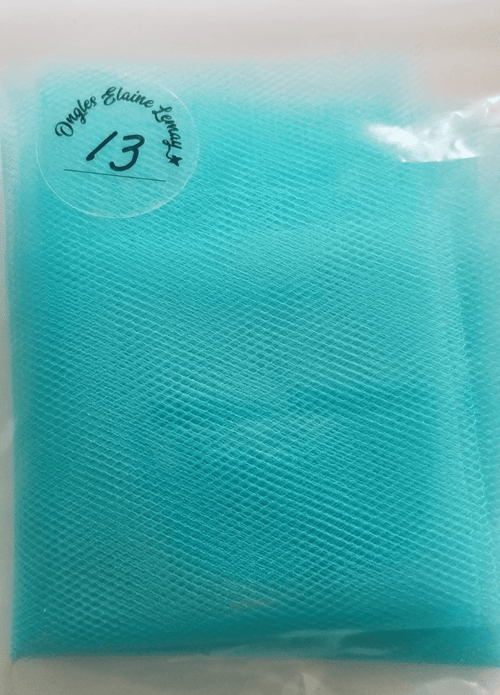 Tulle petit carreaux - Ongles Elaine Lemay