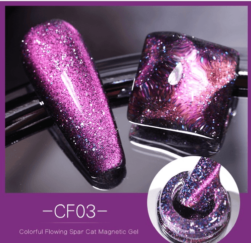 Vernis gel cat eye FLOWING 03 - Ongles Elaine Lemay