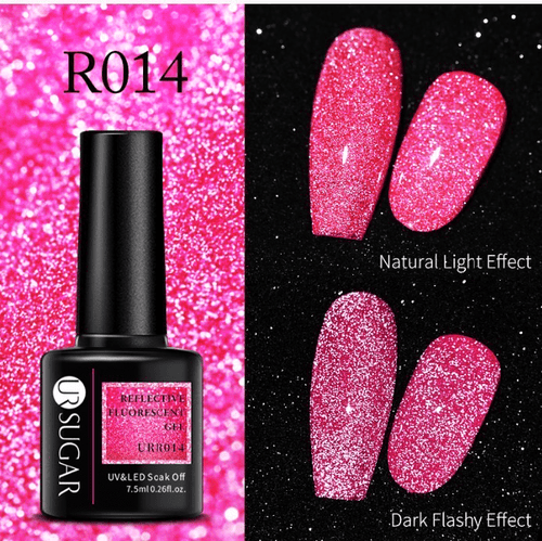 Vernis gel reflective fluorescent URR014 - Ongles Elaine Lemay