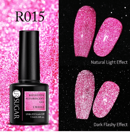 Vernis gel reflective fluorescent URR015 - Ongles Elaine Lemay