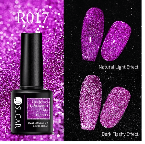 Vernis gel reflective fluorescent URR017 - Ongles Elaine Lemay