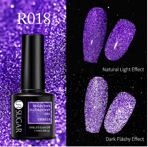 Vernis gel reflective fluorescent URR018 - Ongles Elaine Lemay